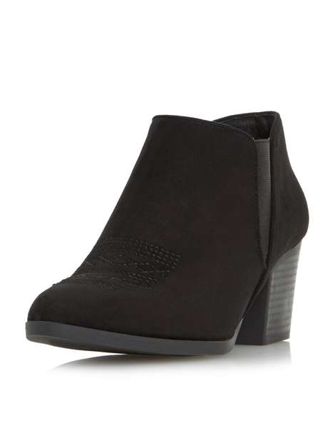 ** Head Over Heels 'Poppys' Black Ankle Boots